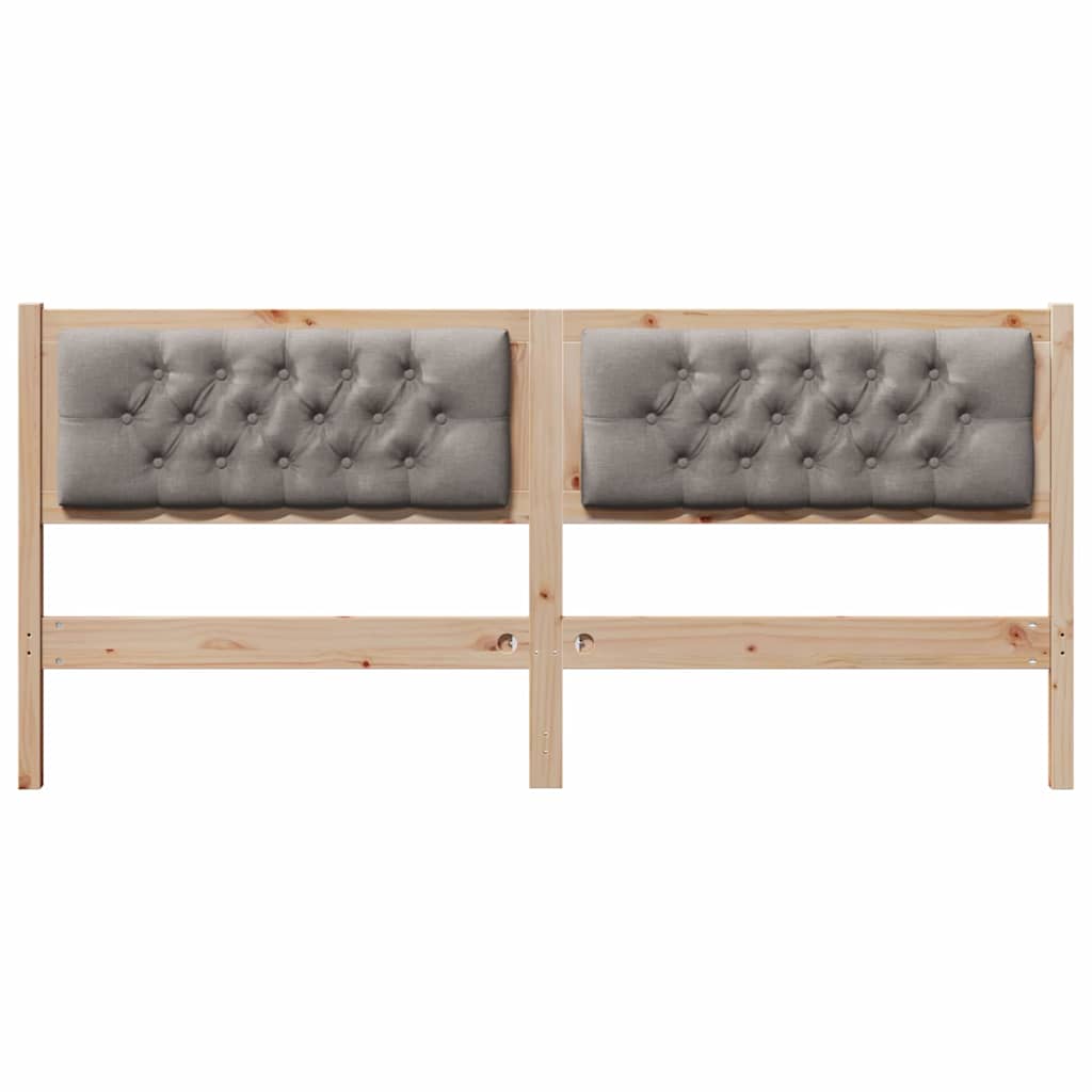 vidaXL Kopfteil Sonstiges Braun und Taupe 160 cm Massivholz Kiefer