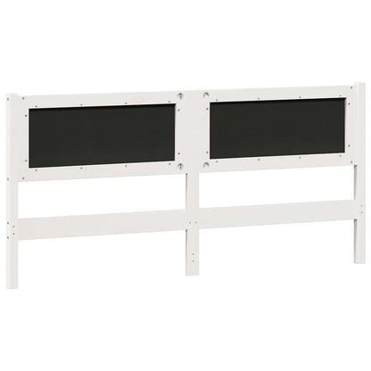vidaXL Kopfteil Sonstiges Weiß und Hellgrau 160 cm Massivholz Kiefer