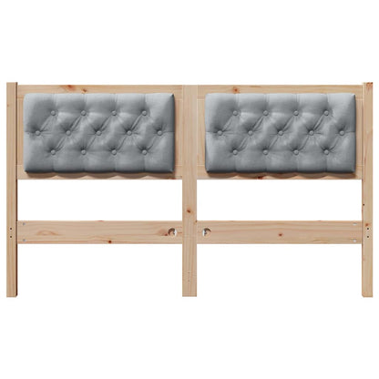 vidaXL Kopfteil Sonstiges Braun und hellgrau 150 cm Massivholz Kiefer
