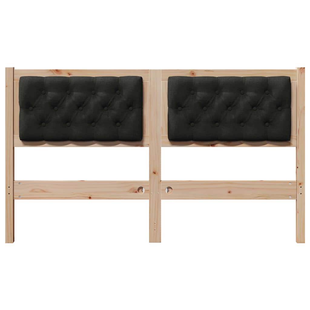vidaXL Kopfteil Sonstiges Braun und Schwarz 150 cm Massivholz Kiefer