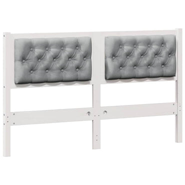 vidaXL Kopfteil Sonstiges Weiß und Hellgrau 150 cm Massivholz Kiefer