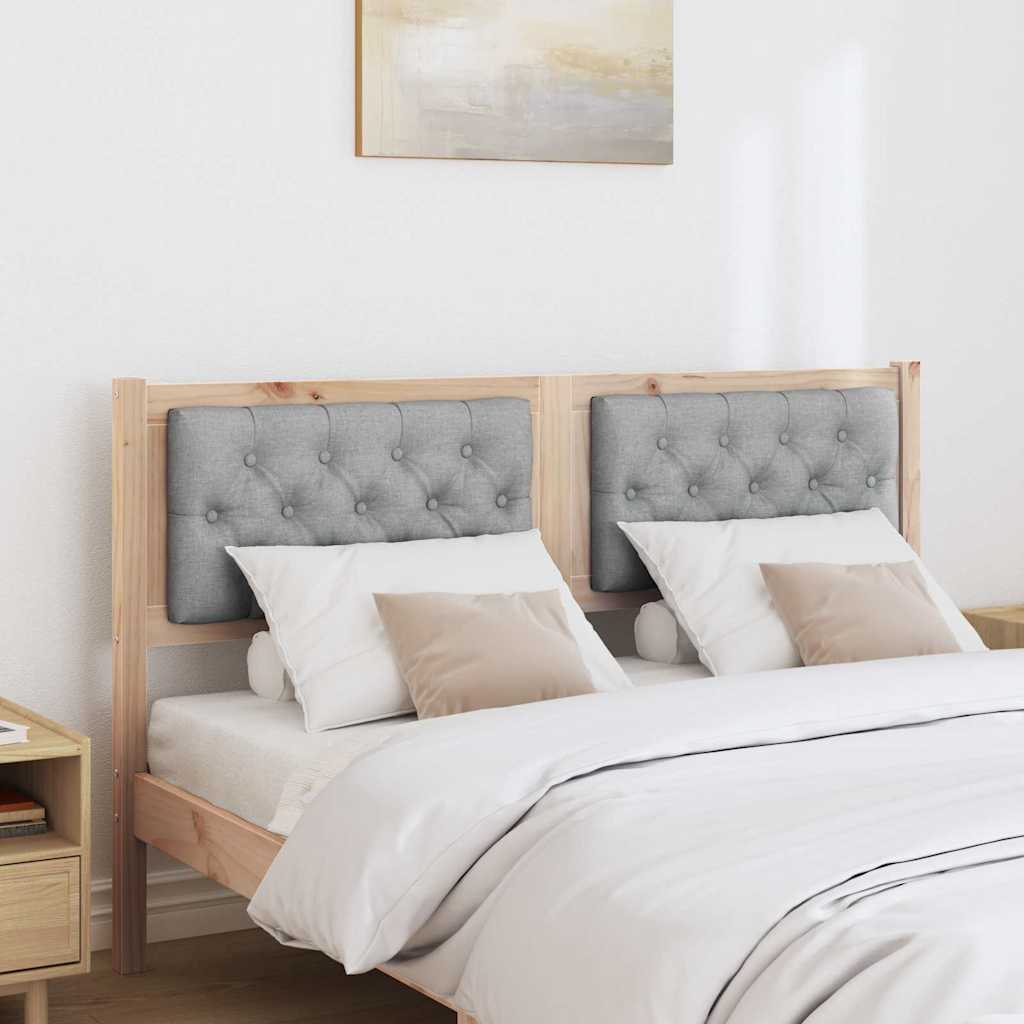 vidaXL Kopfteil Sonstiges Braun und hellgrau 140 cm Massivholz Kiefer