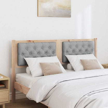 vidaXL Kopfteil Sonstiges Braun und hellgrau 140 cm Massivholz Kiefer
