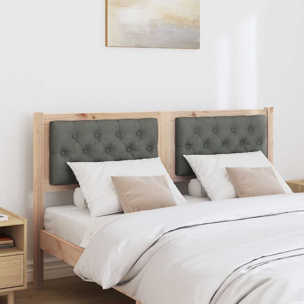 vidaXL Kopfteil Braun und Dunkelgrau 140 cm Massivholz Kiefer