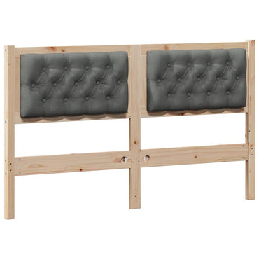vidaXL Kopfteil Braun und Dunkelgrau 140 cm Massivholz Kiefer