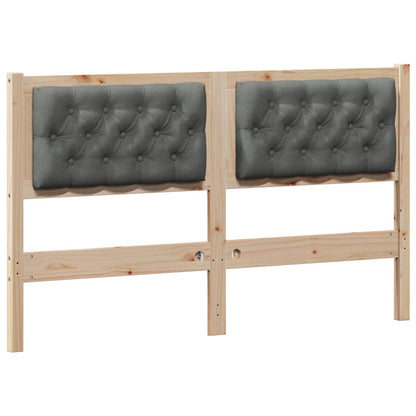 vidaXL Kopfteil Braun und Dunkelgrau 140 cm Massivholz Kiefer