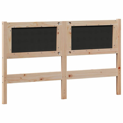 vidaXL Kopfteil Braun und Dunkelgrau 140 cm Massivholz Kiefer