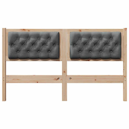 vidaXL Kopfteil Braun und Dunkelgrau 140 cm Massivholz Kiefer