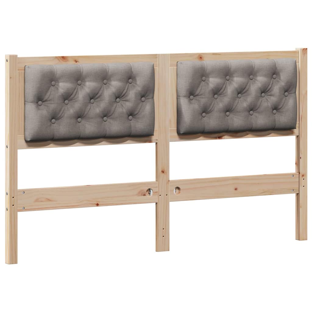 vidaXL Kopfteil Sonstiges Braun und Taupe 140 cm Massivholz Kiefer
