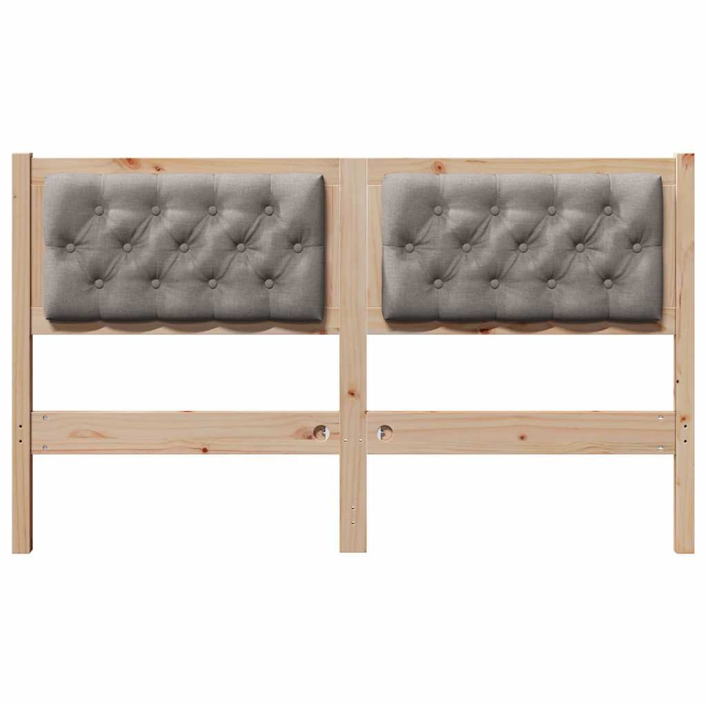 vidaXL Kopfteil Sonstiges Braun und Taupe 140 cm Massivholz Kiefer