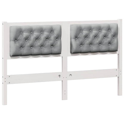 vidaXL Kopfteil Sonstiges Weiß und Hellgrau 140 cm Massivholz Kiefer