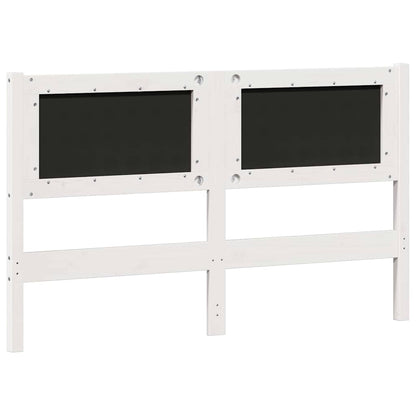 vidaXL Kopfteil Sonstiges Weiß und Hellgrau 140 cm Massivholz Kiefer