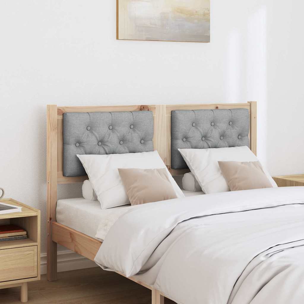 vidaXL Kopfteil Sonstiges Braun und hellgrau 135 cm Massivholz Kiefer