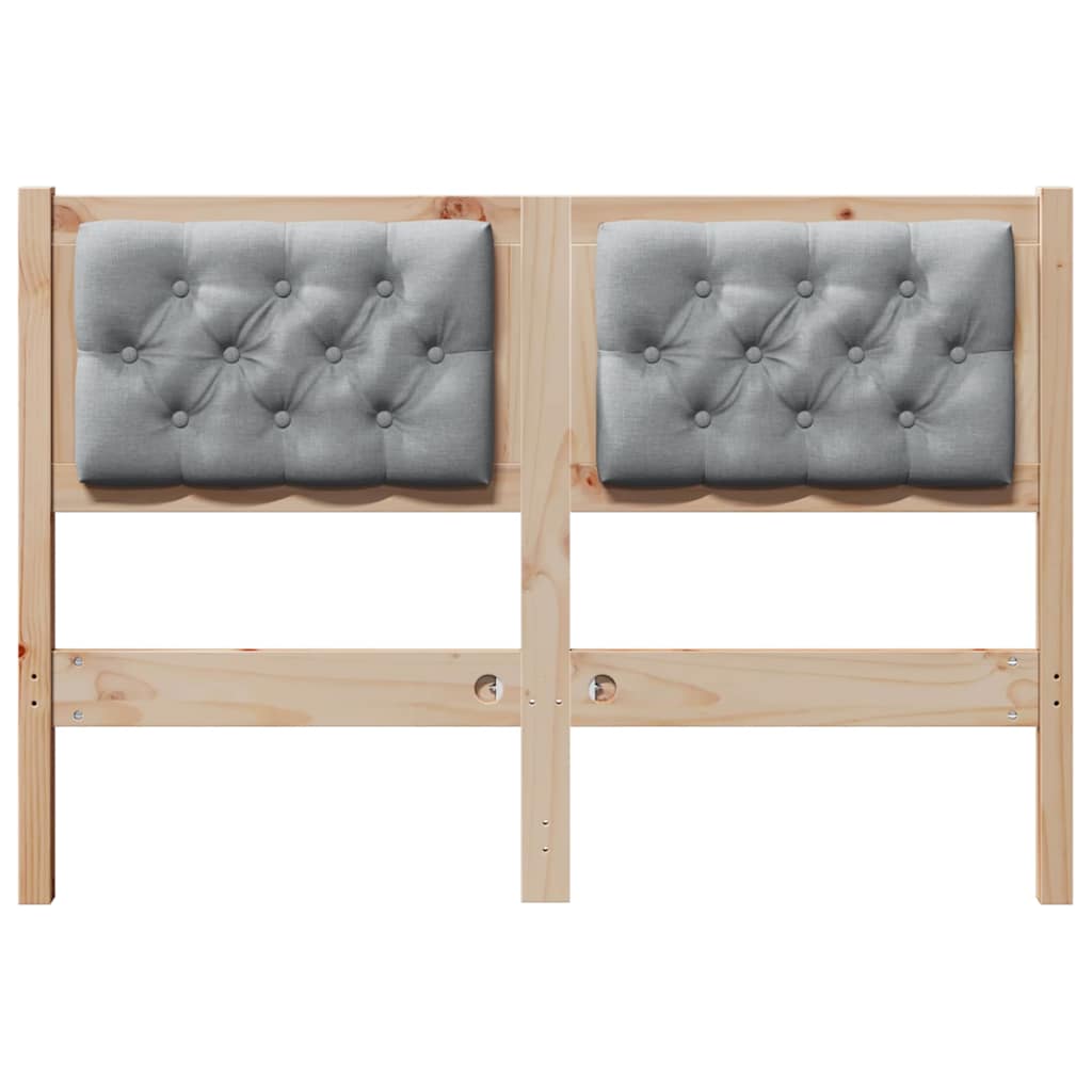 vidaXL Kopfteil Sonstiges Braun und hellgrau 135 cm Massivholz Kiefer