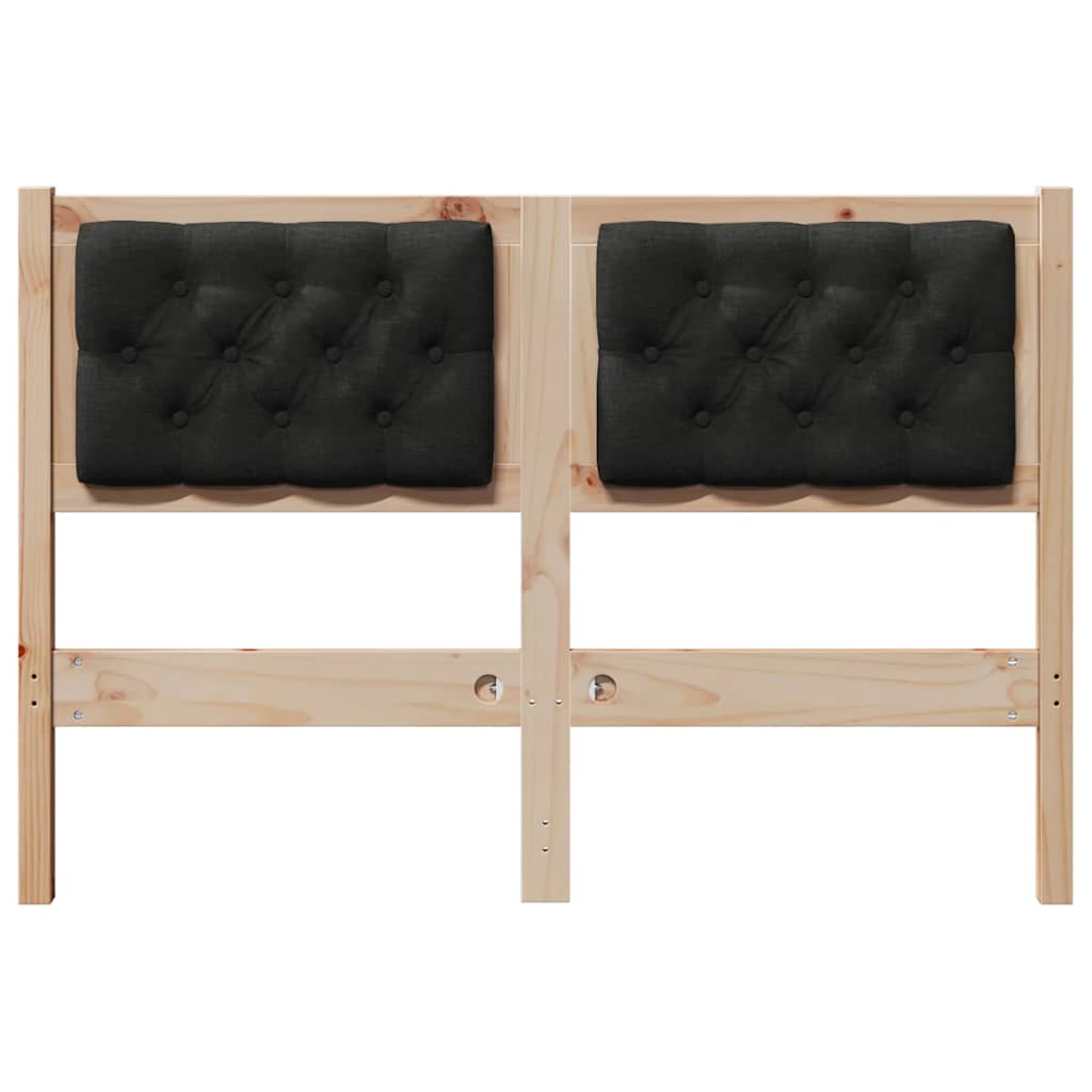 vidaXL Kopfteil Sonstiges Braun und Schwarz 135 cm Massivholz Kiefer