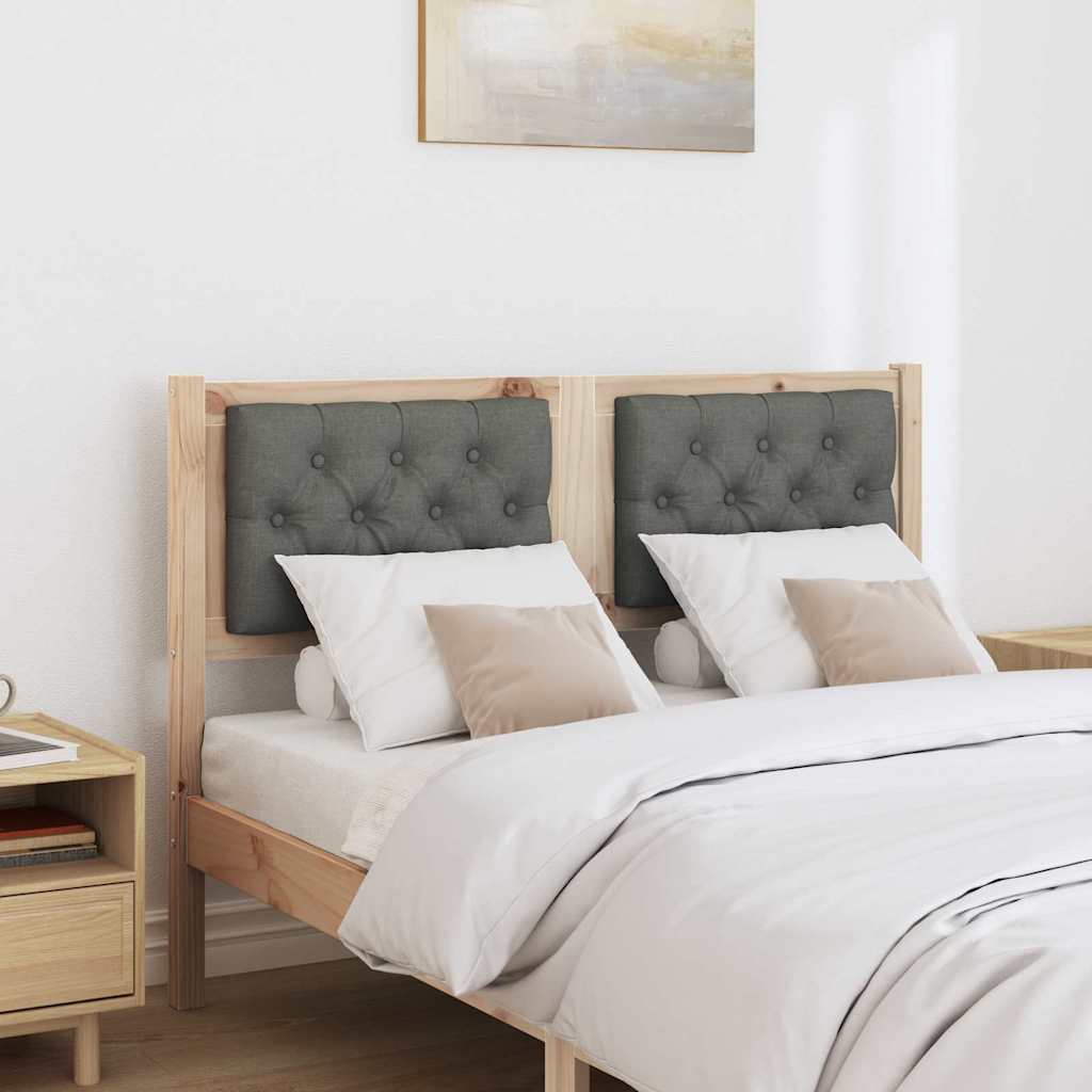 vidaXL Kopfteil Braun und Dunkelgrau 120 cm Massivholz Kiefer
