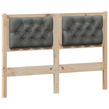 vidaXL Kopfteil Braun und Dunkelgrau 120 cm Massivholz Kiefer
