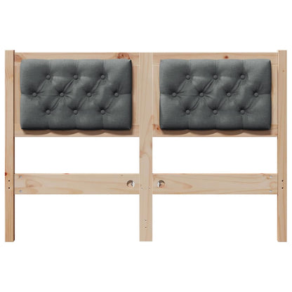 vidaXL Kopfteil Braun und Dunkelgrau 120 cm Massivholz Kiefer