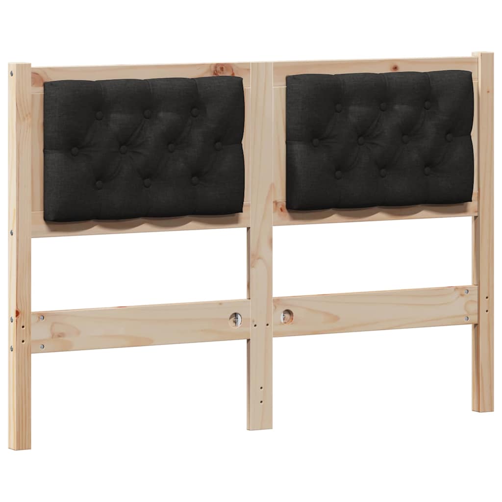 vidaXL Kopfteil Sonstiges Braun und Schwarz 120 cm Massivholz Kiefer