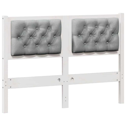 vidaXL Kopfteil Sonstiges Weiß und Hellgrau 120 cm Massivholz Kiefer