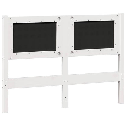 vidaXL Kopfteil Sonstiges Weiß und Hellgrau 120 cm Massivholz Kiefer