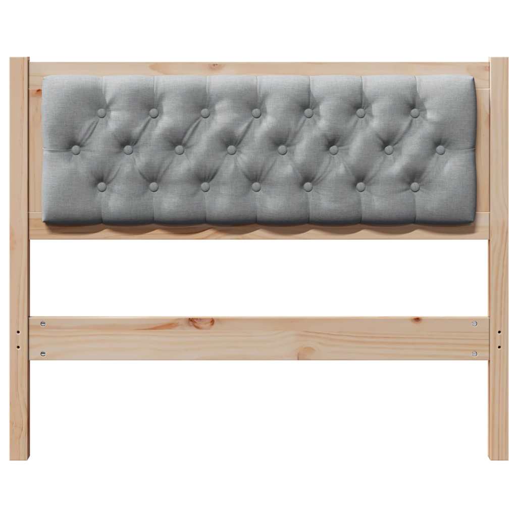 Kopfteil Sonstiges Braun und hellgrau 100 cm Massivholz Kiefer