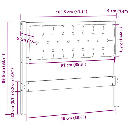 Kopfteil Sonstiges Braun und hellgrau 100 cm Massivholz Kiefer
