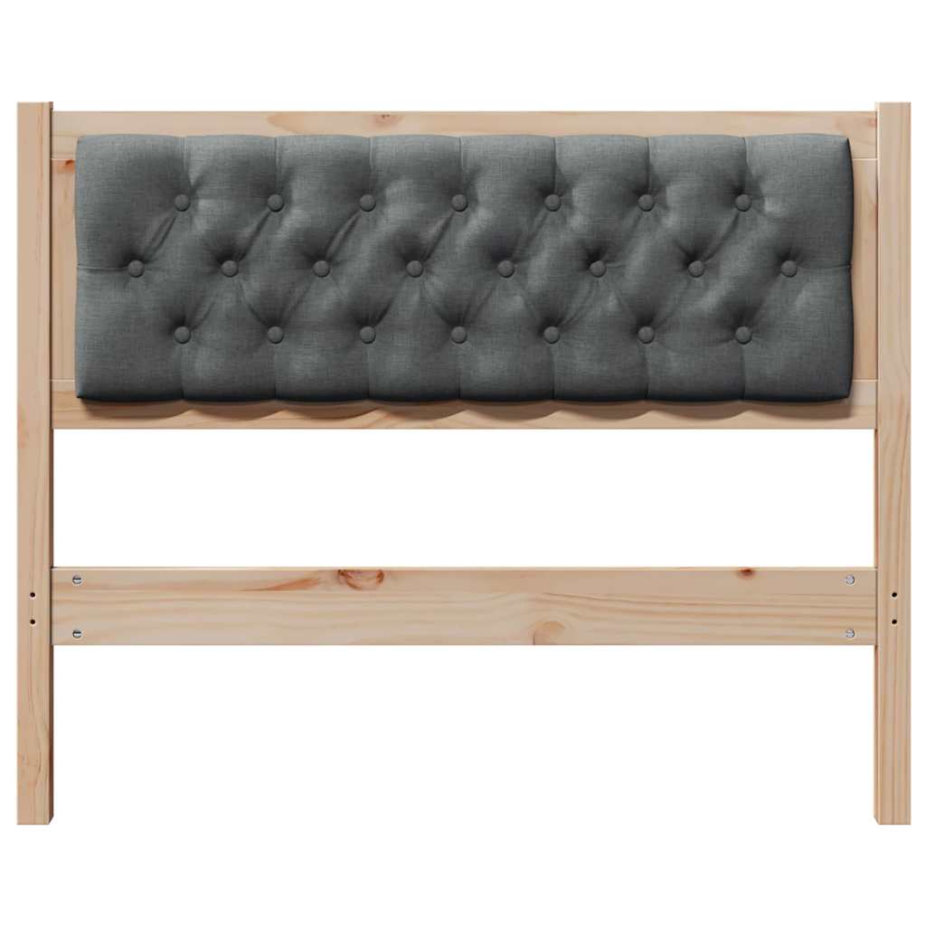 vidaXL Kopfteil Braun und Dunkelgrau 100 cm Massivholz Kiefer