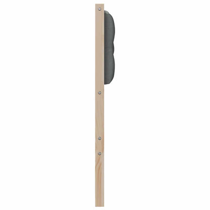vidaXL Kopfteil Braun und Dunkelgrau 100 cm Massivholz Kiefer