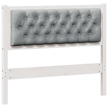 vidaXL Kopfteil Sonstiges Weiß und Hellgrau 100 cm Massivholz Kiefer