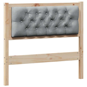 vidaXL Kopfteil Sonstiges Braun und hellgrau 90 cm Massivholz Kiefer
