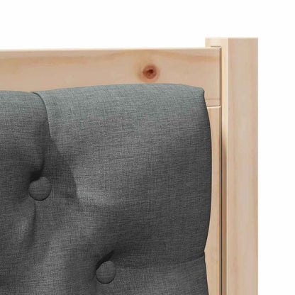vidaXL Kopfteil Sonstiges Braun und Dunkelgrau 90 cm Massivholz Kiefer
