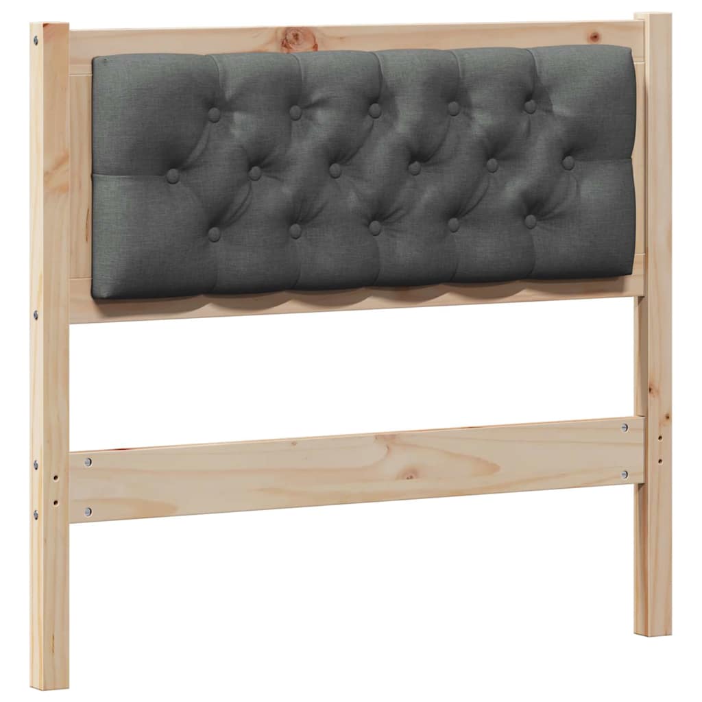 vidaXL Kopfteil Sonstiges Braun und Dunkelgrau 90 cm Massivholz Kiefer