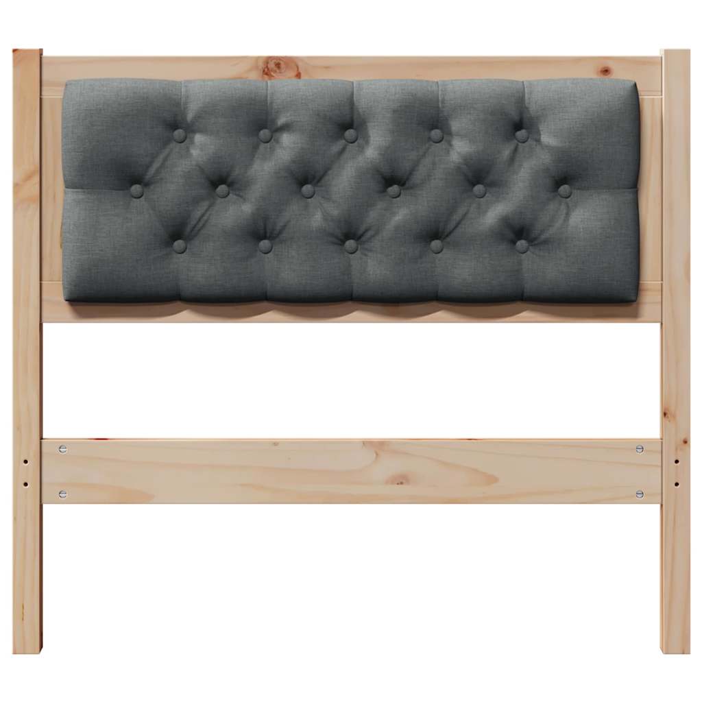 vidaXL Kopfteil Sonstiges Braun und Dunkelgrau 90 cm Massivholz Kiefer