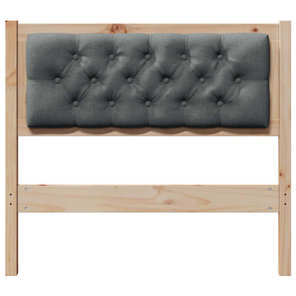 vidaXL Kopfteil Sonstiges Braun und Dunkelgrau 90 cm Massivholz Kiefer