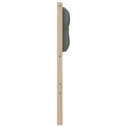 vidaXL Kopfteil Sonstiges Braun und Dunkelgrau 90 cm Massivholz Kiefer