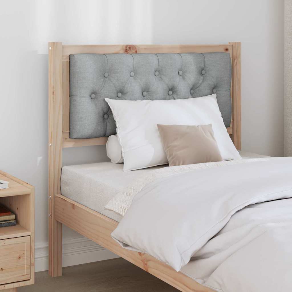 vidaXL Kopfteil Sonstiges Braun und hellgrau 80 cm Massivholz Kiefer