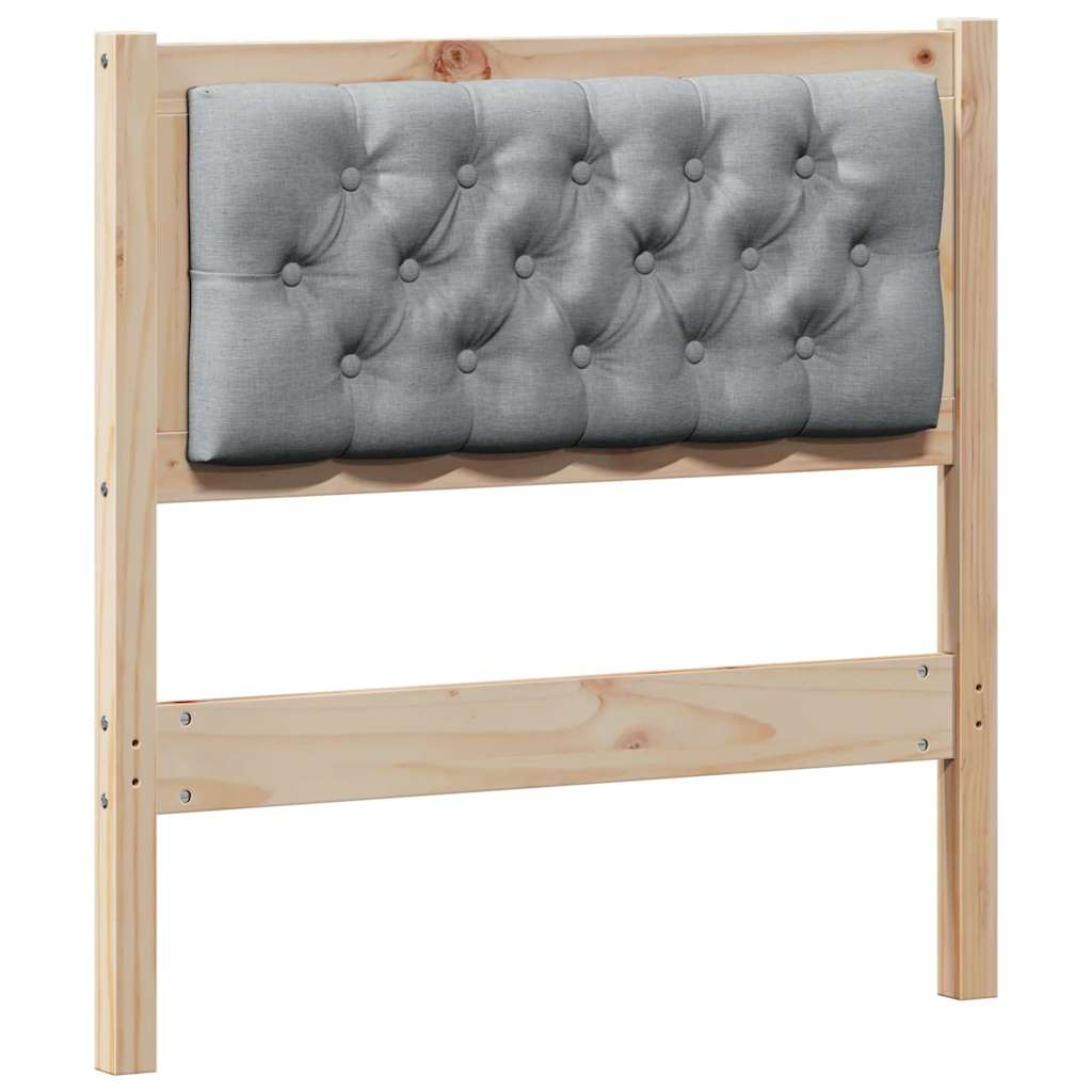 vidaXL Kopfteil Sonstiges Braun und hellgrau 80 cm Massivholz Kiefer