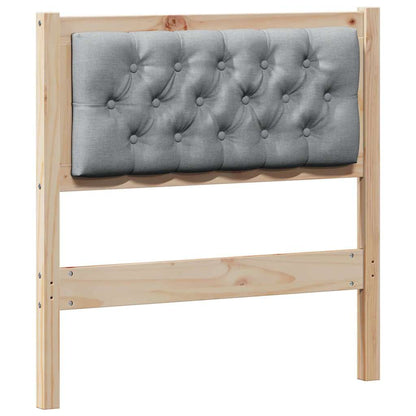 vidaXL Kopfteil Sonstiges Braun und hellgrau 80 cm Massivholz Kiefer
