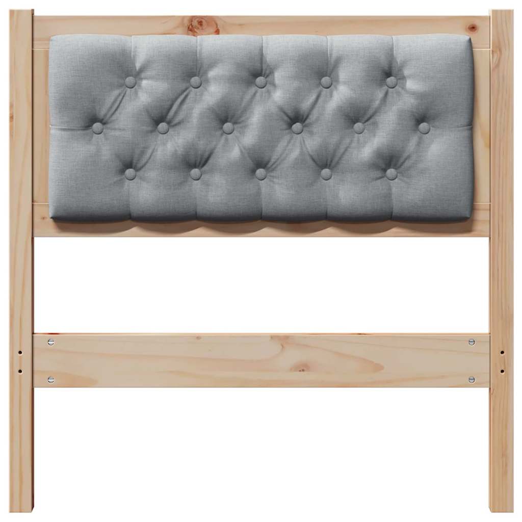 vidaXL Kopfteil Sonstiges Braun und hellgrau 80 cm Massivholz Kiefer