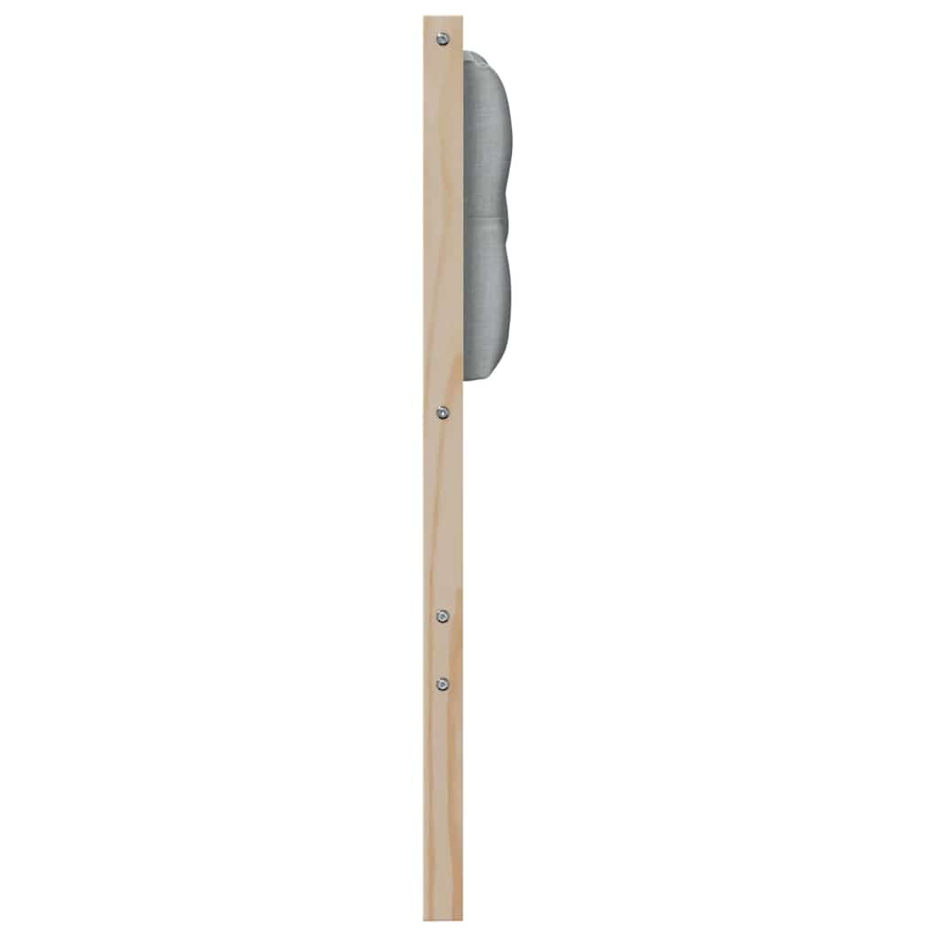 vidaXL Kopfteil Sonstiges Braun und hellgrau 80 cm Massivholz Kiefer