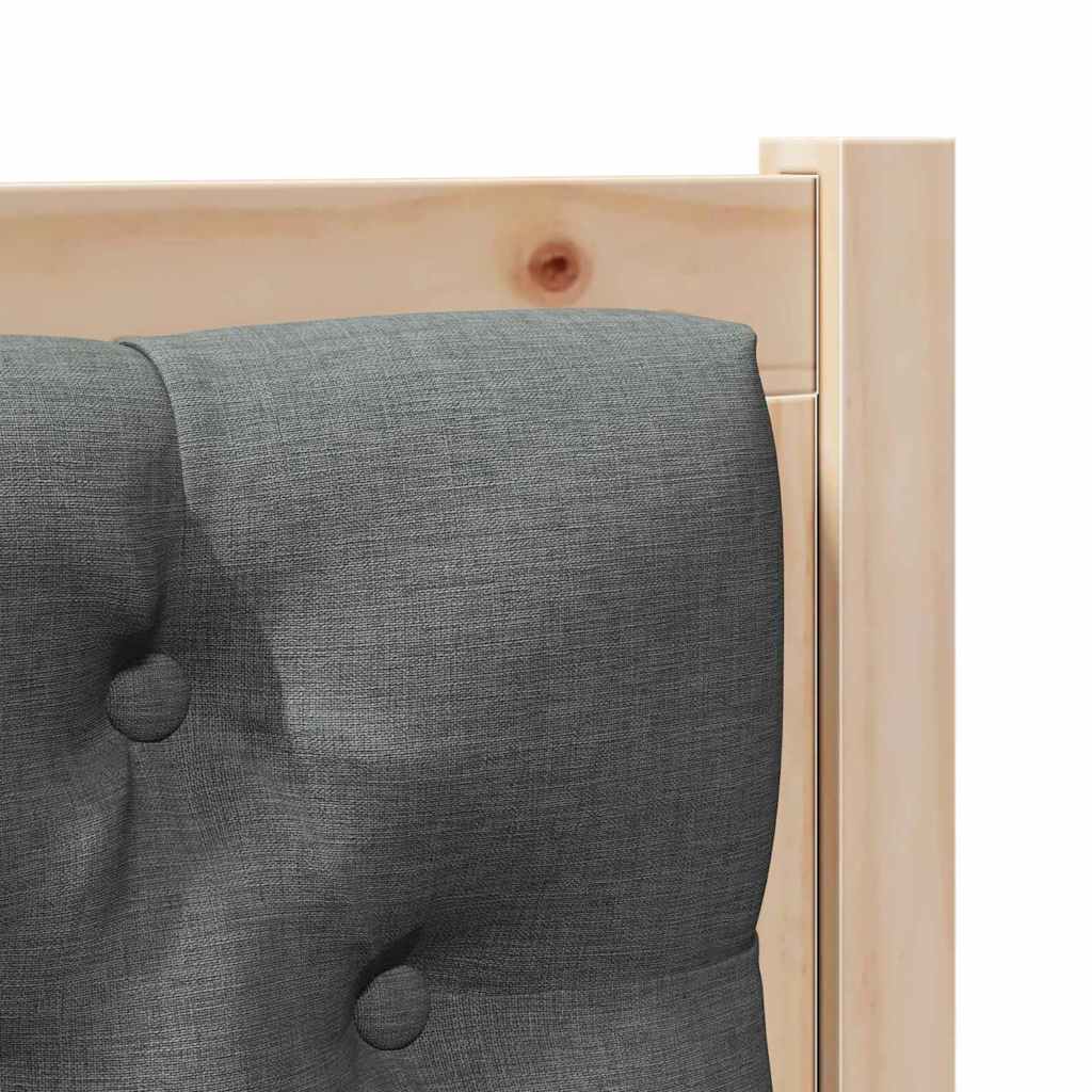 vidaXL Kopfteil Sonstiges Braun und Dunkelgrau 80 cm Massivholz Kiefer