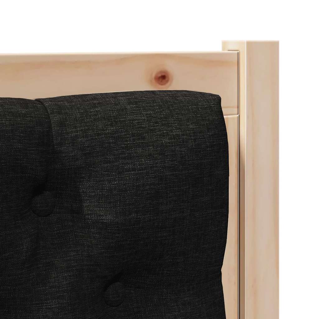 vidaXL Kopfteil Sonstiges Braun und Schwarz 80 cm Massivholz Kiefer
