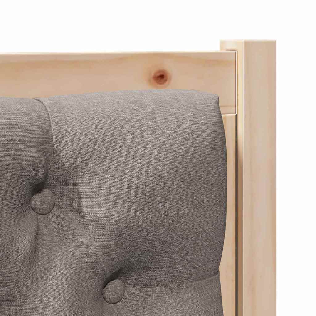vidaXL Kopfteil Sonstiges Braun und Taupe 80 cm Massivholz Kiefer