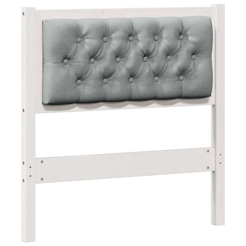 vidaXL Kopfteil Sonstiges Weiß und Hellgrau 80 cm Massivholz Kiefer