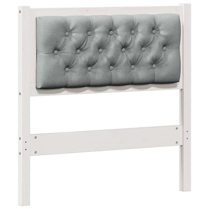 vidaXL Kopfteil Sonstiges Weiß und Hellgrau 80 cm Massivholz Kiefer