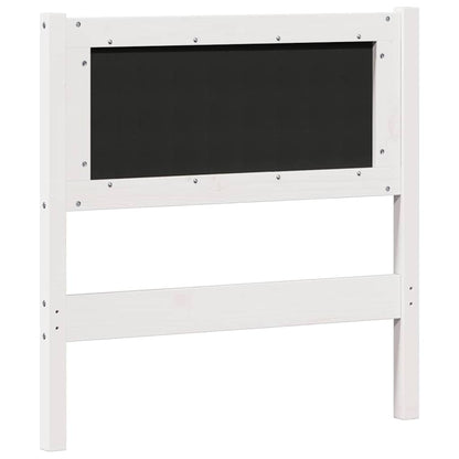 vidaXL Kopfteil Sonstiges Weiß und Hellgrau 80 cm Massivholz Kiefer