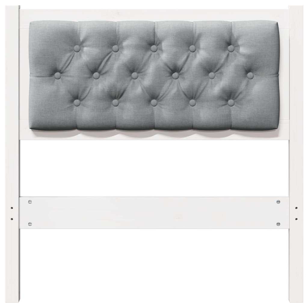 vidaXL Kopfteil Sonstiges Weiß und Hellgrau 80 cm Massivholz Kiefer