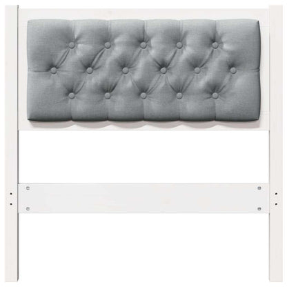 vidaXL Kopfteil Sonstiges Weiß und Hellgrau 80 cm Massivholz Kiefer