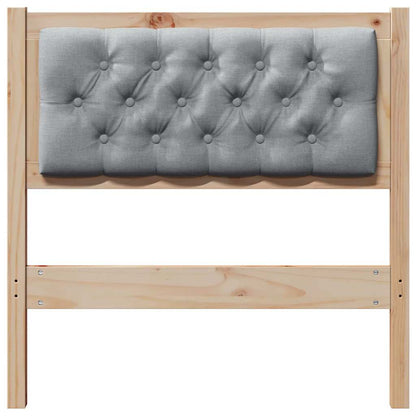 vidaXL Kopfteil Sonstiges Braun und hellgrau 75 cm Massivholz Kiefer